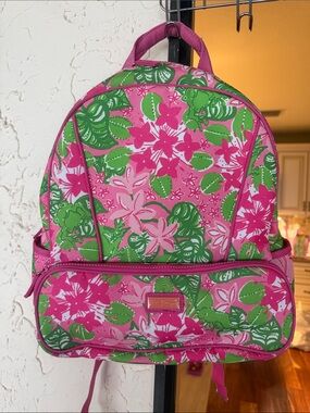 Lilly Pulitzer Pink & Green Floral Mini Backpack